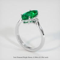 2.97 Ct. Emerald Ring, Platinum 950 2