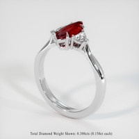 1.13 Ct. Ruby Ring, Platinum 950 2