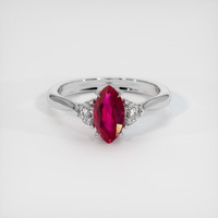 1.24 Ct. Ruby Ring, Platinum 950 1