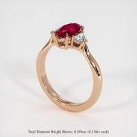 1.24 Ct. Ruby Ring, 14K Rose Gold 2