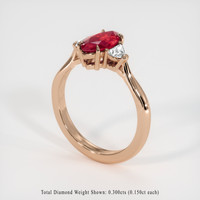 1.31 Ct. Ruby Ring, 14K Rose Gold 2