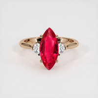 3.13 Ct. Ruby Ring, 14K Rose Gold 1