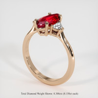 2.04 Ct. Ruby Ring, 14K Rose Gold 2