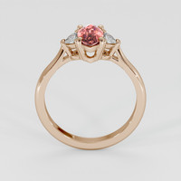 1.03 Ct. Padparadscha Sapphire Ring, 14K Rose Gold 3