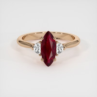 1.61 Ct. Ruby Ring, 18K Rose Gold 1