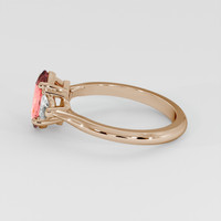 1.03 Ct. Padparadscha Sapphire Ring, 18K Rose Gold 4