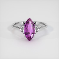 1.81 Ct. Purple Sapphire Ring, 10K White Gold 1