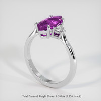 1.81 Ct. Purple Sapphire Ring, 10K White Gold 2