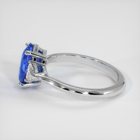 2.07 Ct. Blue Sapphire Ring, 10K White Gold 4