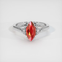 1.50 Ct. Ruby Ring, 14K White Gold 1