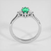 0.66 Ct. Emerald Ring, 18K White Gold 3