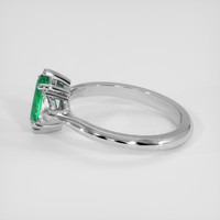 0.66 Ct. Emerald Ring, 18K White Gold 4
