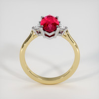 3.13 Ct. Ruby Ring, 14K White & Yellow 3