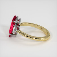 3.13 Ct. Ruby Ring, 14K White & Yellow 4