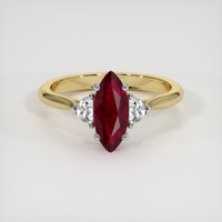 1.61 Ct. Ruby Ring, 14K White & Yellow 1