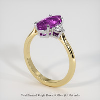 1.81 Ct. Sapphire Ring, 14K White & Yellow 2