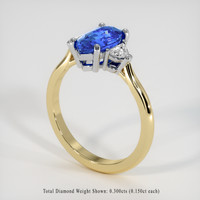 2.07 Ct. Sapphire Ring, 18K White & Yellow 2