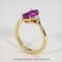 1.81 Ct. Purple Sapphire Ring, 10K Yellow Gold 2