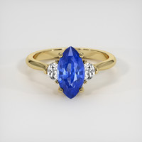 2.07 Ct. Blue Sapphire Ring, 10K Yellow Gold 1