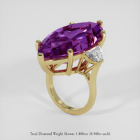 33.70 Ct. Purple Amethyst Ring, 14K Yellow Gold 2