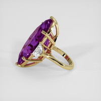 33.70 Ct. Purple Amethyst Ring, 14K Yellow Gold 4