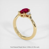 1.24 Ct. Ruby Ring, 14K Yellow Gold 2