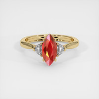 1.50 Ct. Ruby Ring, 14K Yellow Gold 1