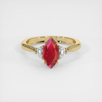 1.31 Ct. Ruby Ring, 14K Yellow Gold 1