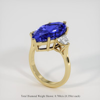12.27 Ct. Blue Sapphire Ring, 14K Yellow Gold 2