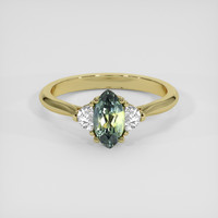 1.11 Ct. Bi Color Sapphire Ring, 14K Yellow Gold 1