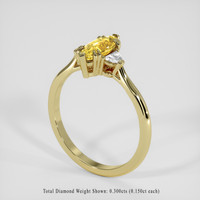 1.33 Ct. Yellow Sapphire Ring, 14K Yellow Gold 2