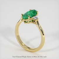 1.83 Ct. Emerald Ring, 18K Yellow Gold 2