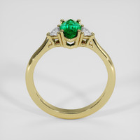 1.00 Ct. Emerald Ring, 18K Yellow Gold 3