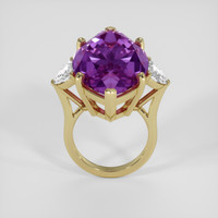 33.70 Ct. Purple Amethyst Ring, 18K Yellow Gold 3