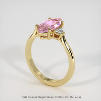 3.07 Ct. Sapphire Ring, 18K Yellow Gold 2