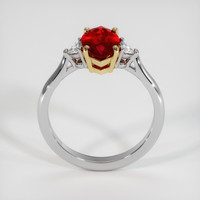 2.16 Ct. Ruby Ring, 14K Yellow & White 3