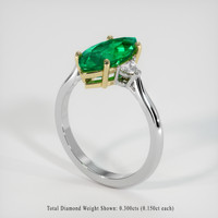 2.97 Ct. Emerald Ring, 18K Yellow & White 2