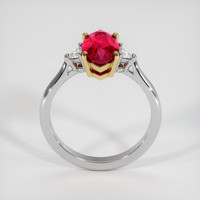 3.13 Ct. Ruby Ring, 18K Yellow & White 3