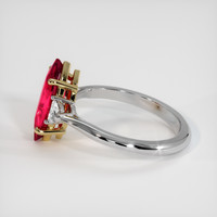 3.13 Ct. Ruby Ring, 18K Yellow & White 4