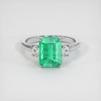 2.97 Ct. Emerald Ring, Platinum 950 1