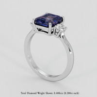3.00 Ct. Color Change Sapphire Ring, Platinum 950 2