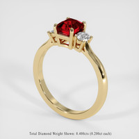 1.65 Ct. Ruby Ring, 14K Yellow Gold 2