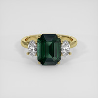 5.06 Ct. Green Sapphire Ring, 14K Yellow Gold 1