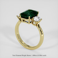 5.06 Ct. Green Sapphire Ring, 14K Yellow Gold 2