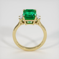 4.19 Ct. Emerald Ring, 18K Yellow Gold 3