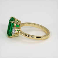 4.19 Ct. Emerald Ring, 18K Yellow Gold 4