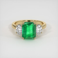 4.83 Ct. Emerald Ring, 18K Yellow Gold 1