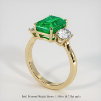 4.83 Ct. Emerald Ring, 18K Yellow Gold 2