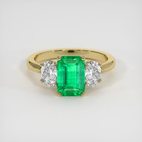 1.75 Ct. Emerald Ring, 18K Yellow Gold 1