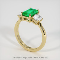 1.75 Ct. Emerald Ring, 18K Yellow Gold 2